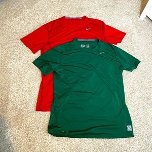 Two Nike Dri Fit Shirts - Size L